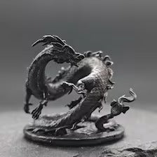 Brass Chinese Dragon Figurine – Feng Shui Wealth Charm and Antique Brass Decor
