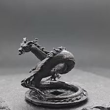 Brass Chinese Dragon Figurine – Feng Shui Wealth Charm and Antique Brass Decor