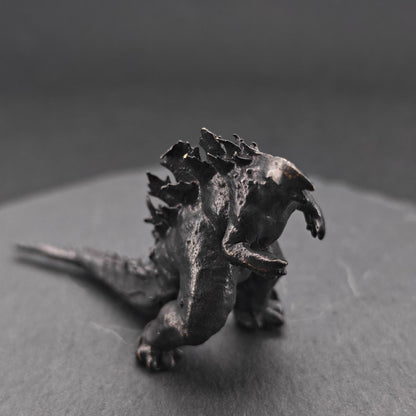 Brass Atomic Kaiju Titan Figurine — Giant Monster Desk Sculpture & Collector Miniature