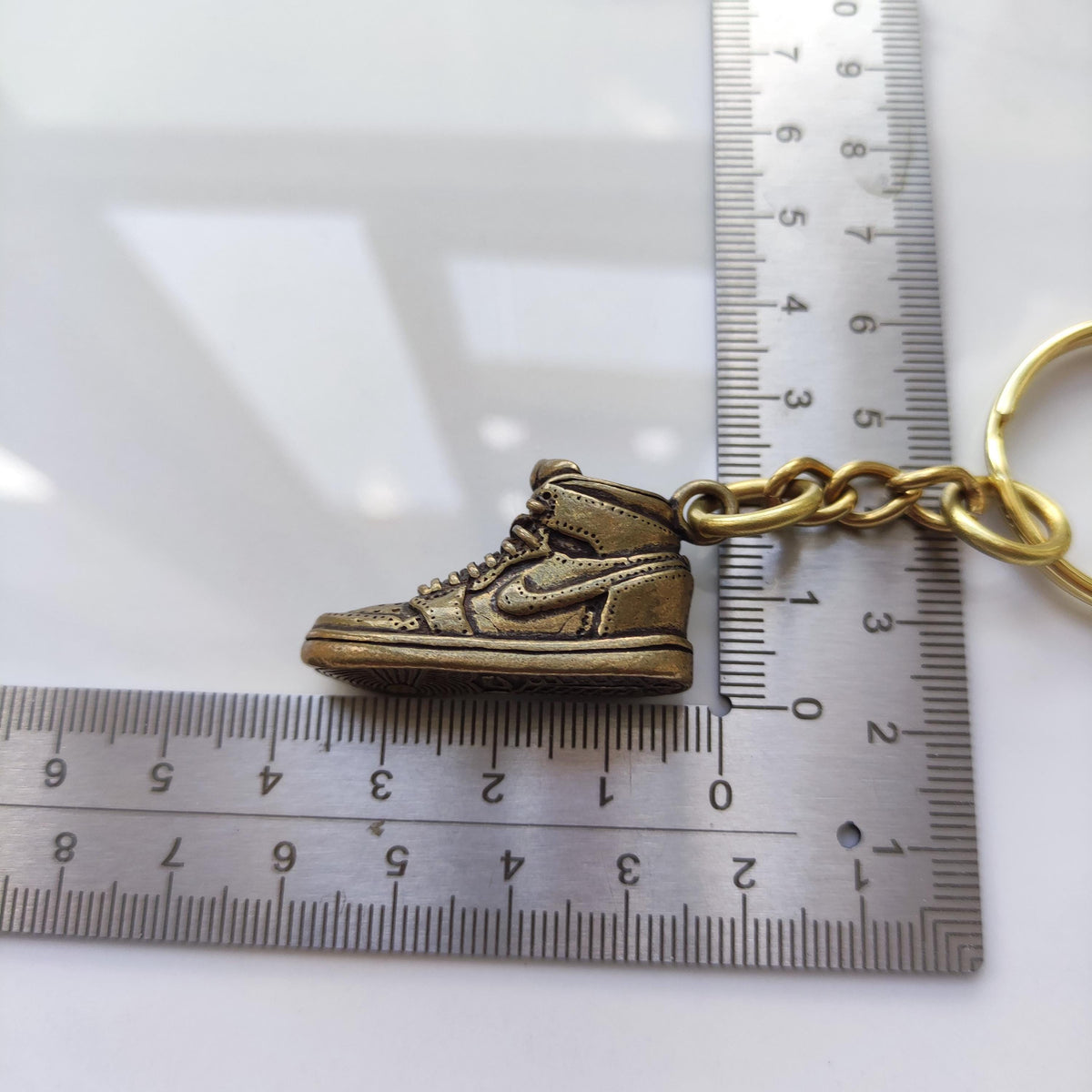 Brass Sneaker Keychain — Vintage Mini Shoe Charm for Streetwear Collectors & Sneakerheads