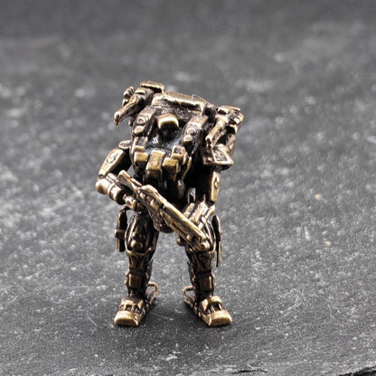 Brass Apocalypse Mecha Miniature – Original Sci-Fi Diorama Collectible Figure