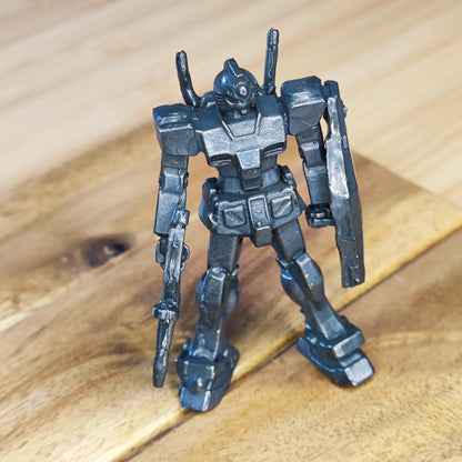 Black Brass Mecha Mobile Suit Figurine — Sci-Fi Robot Desk Sculpture & Anime Collector Piece