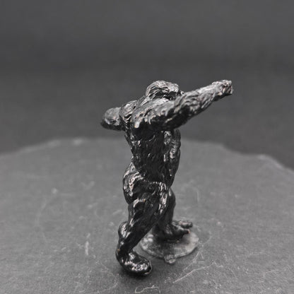 Brass Giant Gorilla Figurine — Oxidised Black Monster Desk Sculpture & Film Fan Collectible