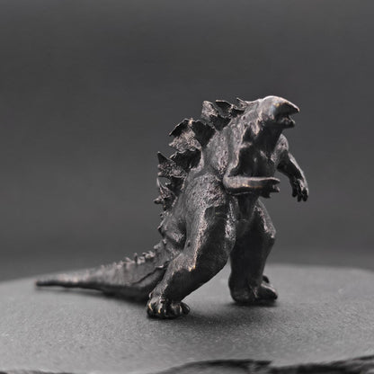 Brass Atomic Kaiju Titan Figurine — Giant Monster Desk Sculpture & Collector Miniature
