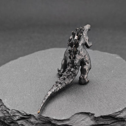 Brass Atomic Kaiju Titan Figurine — Giant Monster Desk Sculpture & Collector Miniature