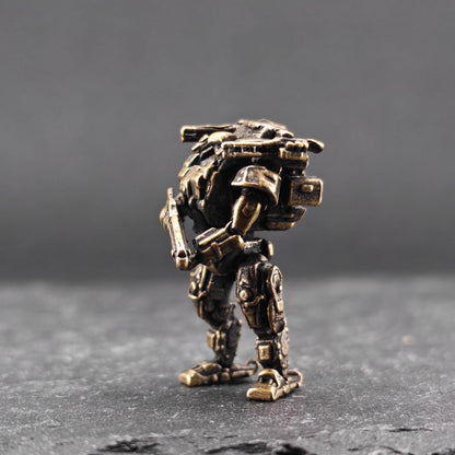 Brass Apocalypse Mecha Miniature – Original Sci-Fi Diorama Collectible Figure