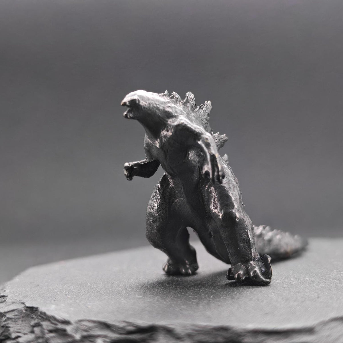 Brass Atomic Kaiju Titan Figurine — Giant Monster Desk Sculpture & Collector Miniature
