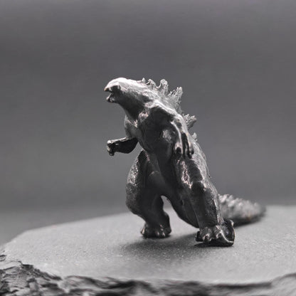 Brass Atomic Kaiju Titan Figurine — Giant Monster Desk Sculpture & Collector Miniature