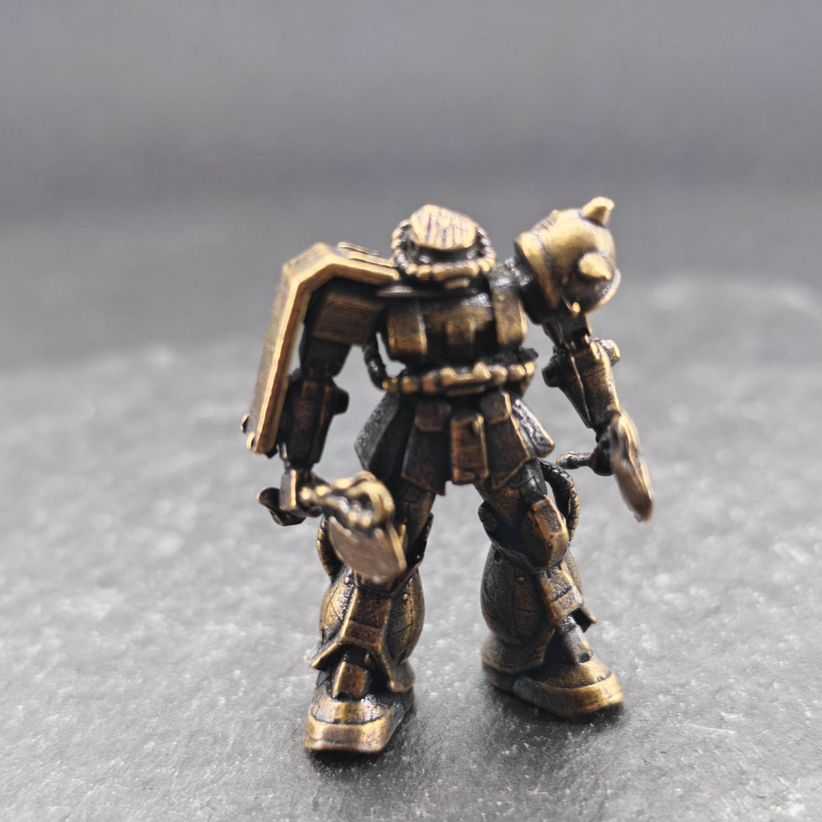 Brass Heavy Armoured Legionnaire Miniature — Sci-Fi Soldier Micro World Figure