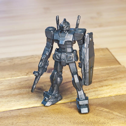 Black Brass Mecha Mobile Suit Figurine — Sci-Fi Robot Desk Sculpture & Anime Collector Piece
