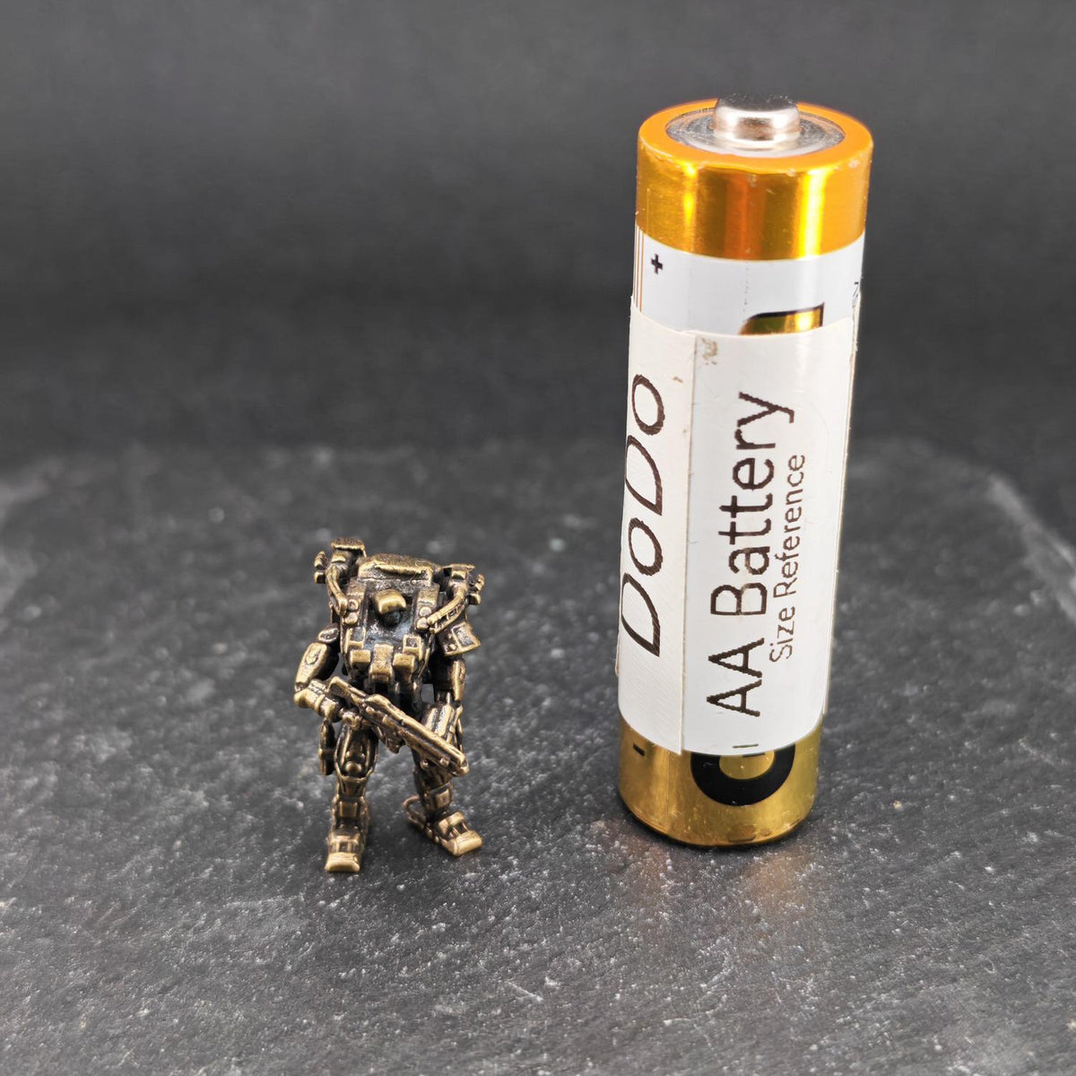 Brass Apocalypse Mecha Miniature – Original Sci-Fi Diorama Collectible Figure