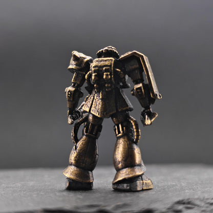 Brass Heavy Armoured Legionnaire Miniature — Sci-Fi Soldier Micro World Figure