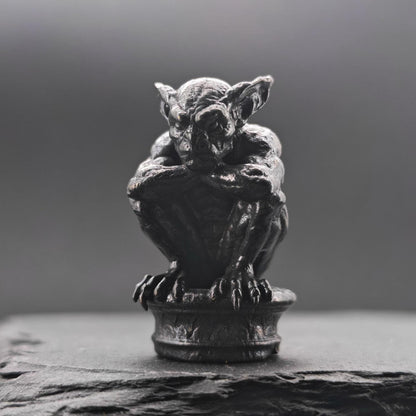 Miniature Brass Gargoyle Demon Statue — Terrarium & Diorama Decor
