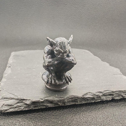Miniature Brass Gargoyle Demon Statue — Terrarium & Diorama Decor