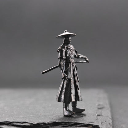 Brass Ronin Swordsman Figurine – Handcrafted Miniature Collectible