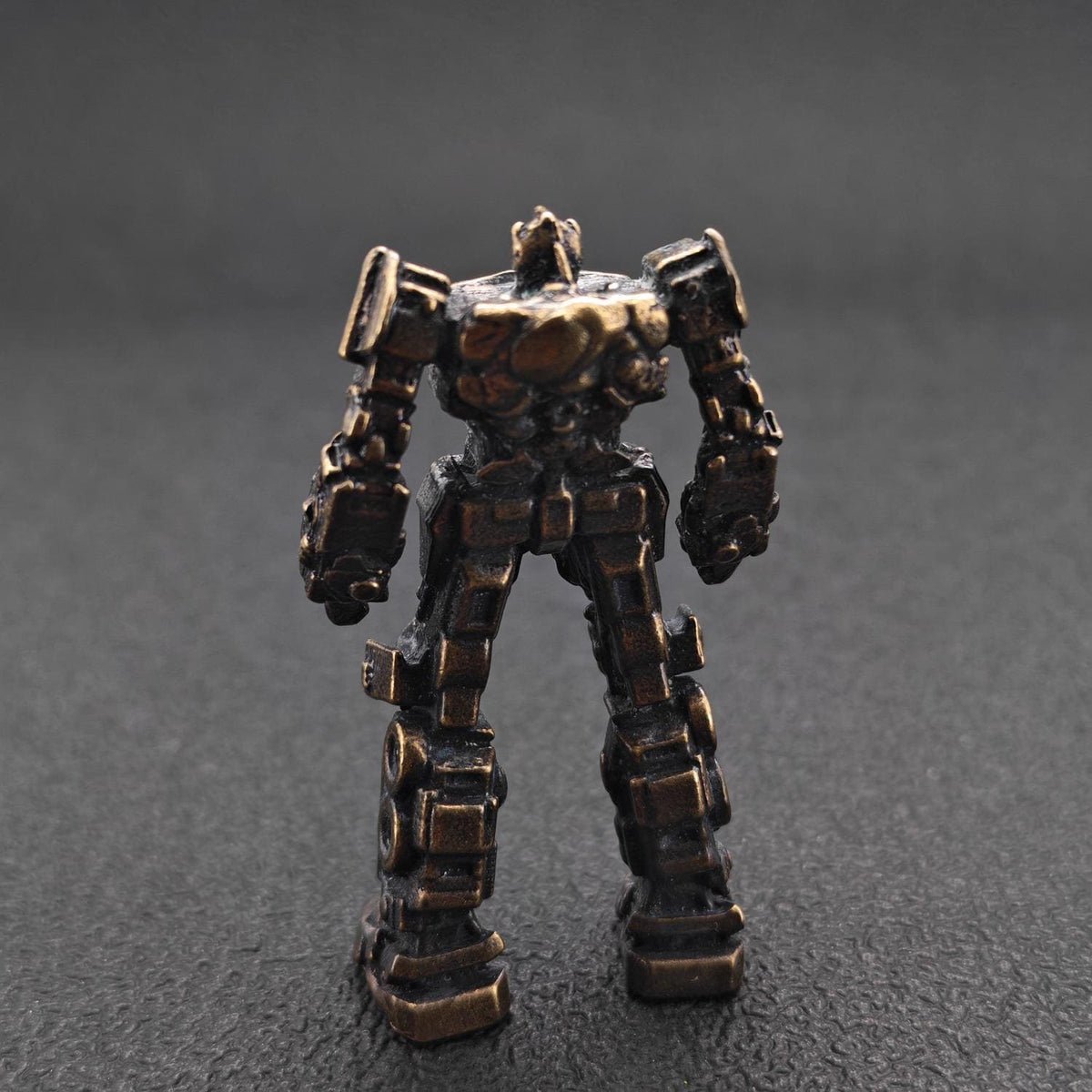 Brass Autobot Commander Figurine — Transformers-Inspired Sci-Fi Robot Desk Sculpture