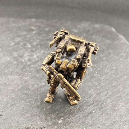 Brass Apocalypse Mecha Miniature – Original Sci-Fi Diorama Collectible Figure