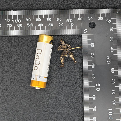 Brass Samurai Drawing Sword Figurine – Handcrafted Miniature Collectible