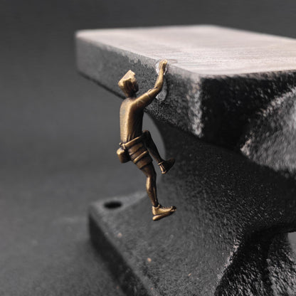 Brass Miniature Climber Figure – Micro World Diorama & Terrarium Accessory