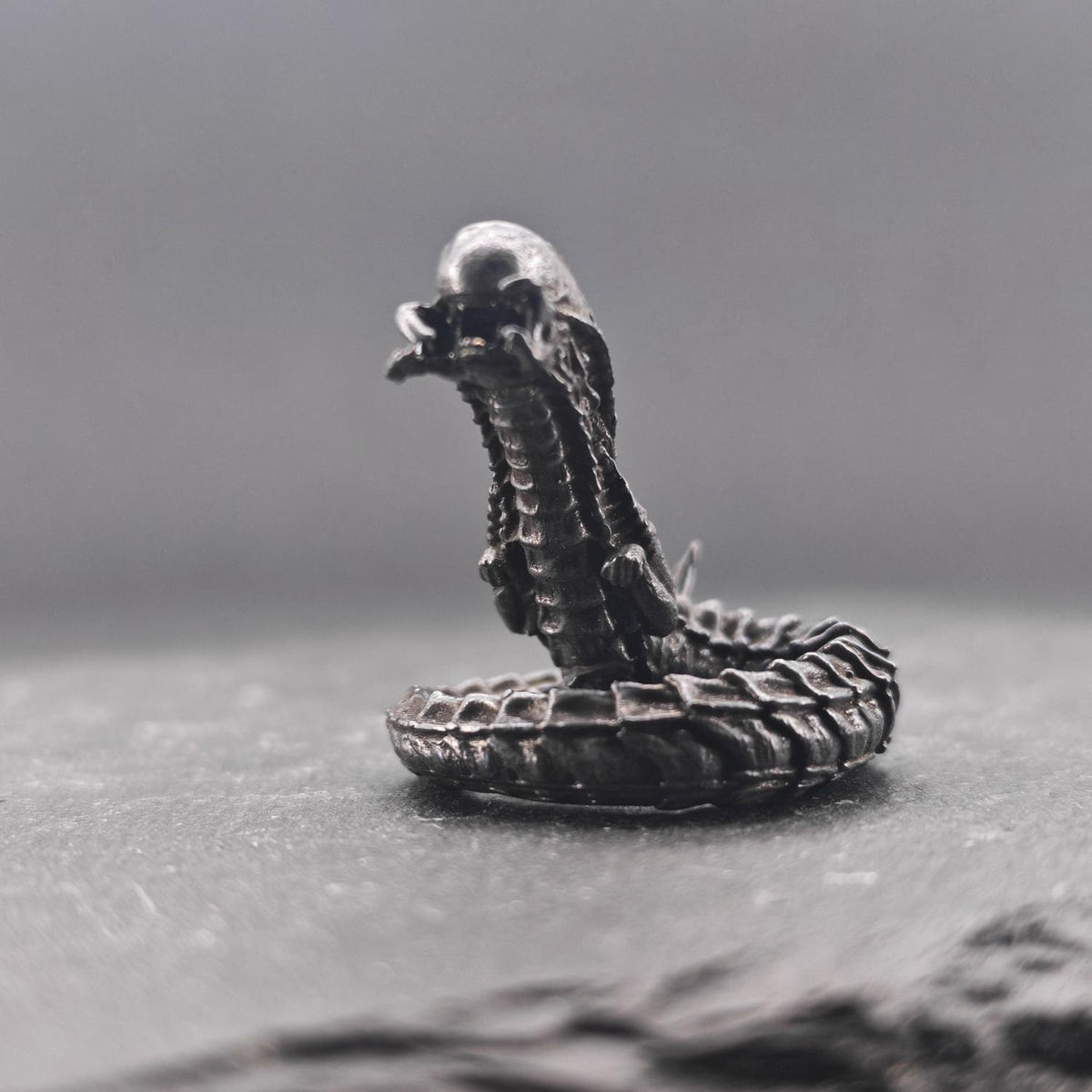 Brass Facehugger Miniature | Oxidised Black | Biomechanical Horror Collectible