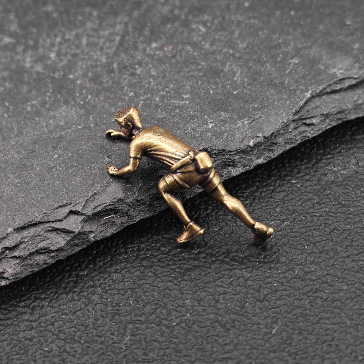 Brass Miniature Climber Figure – Micro World Diorama & Terrarium Accessory