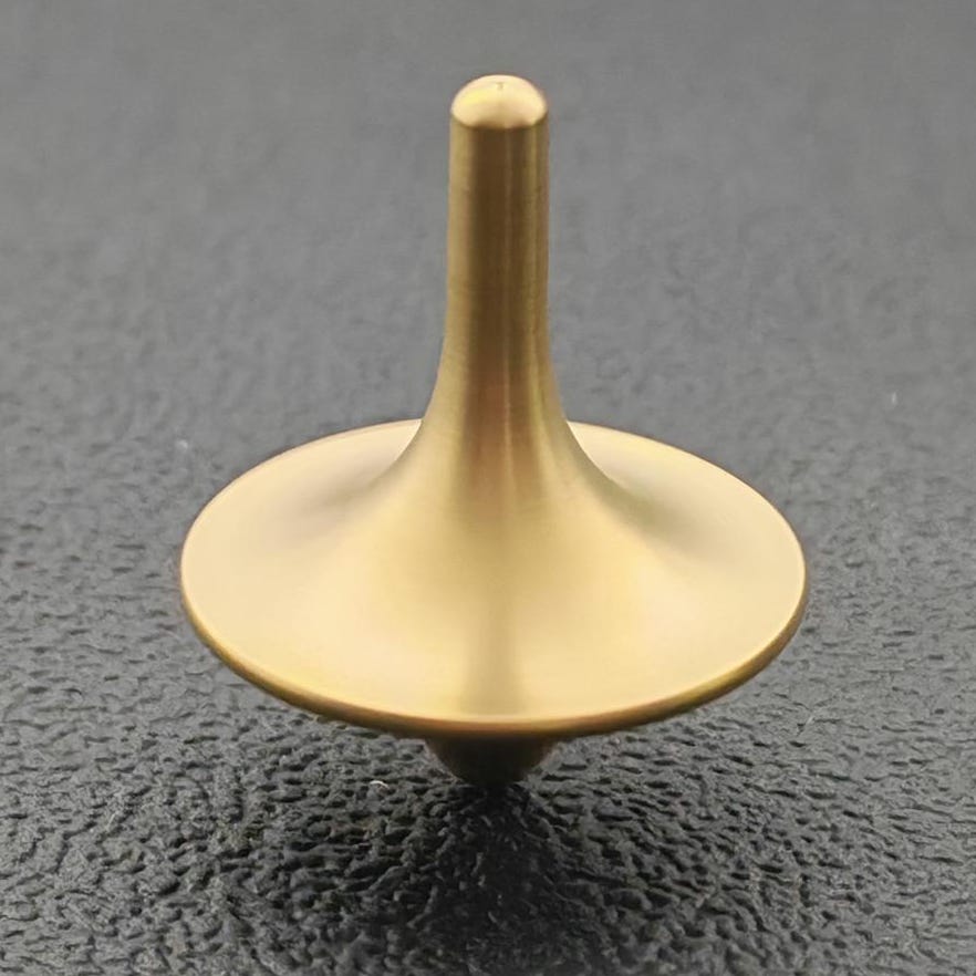 Solid Brass Gyroscope — Desk Fidget Spinner Collectible