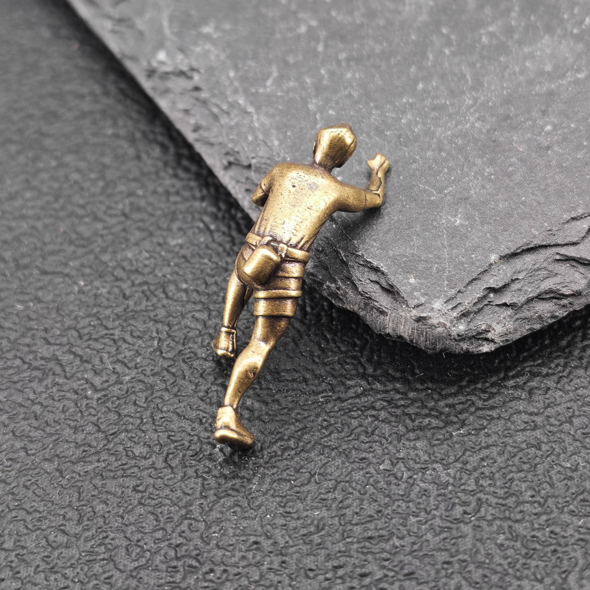 Brass Miniature Climber Figure – Micro World Diorama & Terrarium Accessory