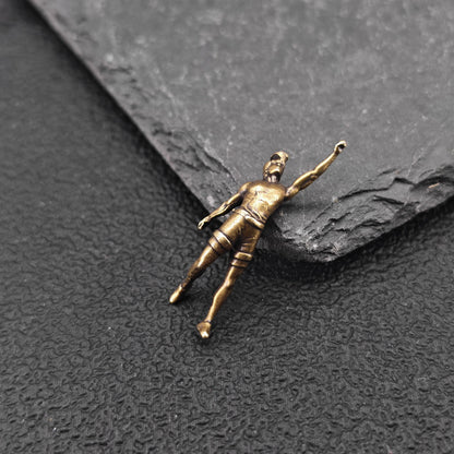 Brass Miniature Rock Climber Figure – Micro World Diorama & Terrarium Accessory