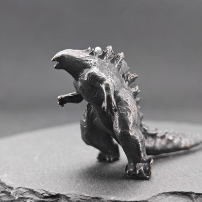 Brass Atomic Kaiju Titan Figurine — Giant Monster Desk Sculpture & Collector Miniature