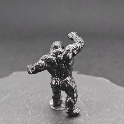 Brass Giant Gorilla Figurine — Oxidised Black Monster Desk Sculpture & Film Fan Collectible
