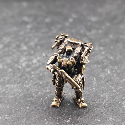 Brass Apocalypse Mecha Miniature – Original Sci-Fi Diorama Collectible Figure
