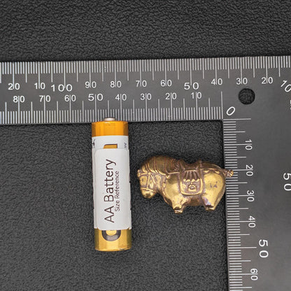 Miniature Brass Fat Horse Figurine — Handcrafted Collectible Statue
