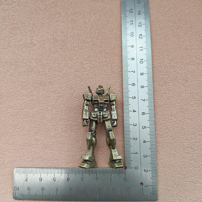 Brass Mecha Mobile Suit Figurine — Sci-Fi Robot Desk Sculpture & Anime Collector Piece