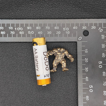 Brass Muscular Giant Figurine — Superhero Desk Sculpture & Collector Miniature