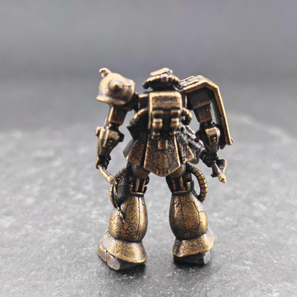 Brass Heavy Armoured Legionnaire Miniature — Sci-Fi Soldier Micro World Figure