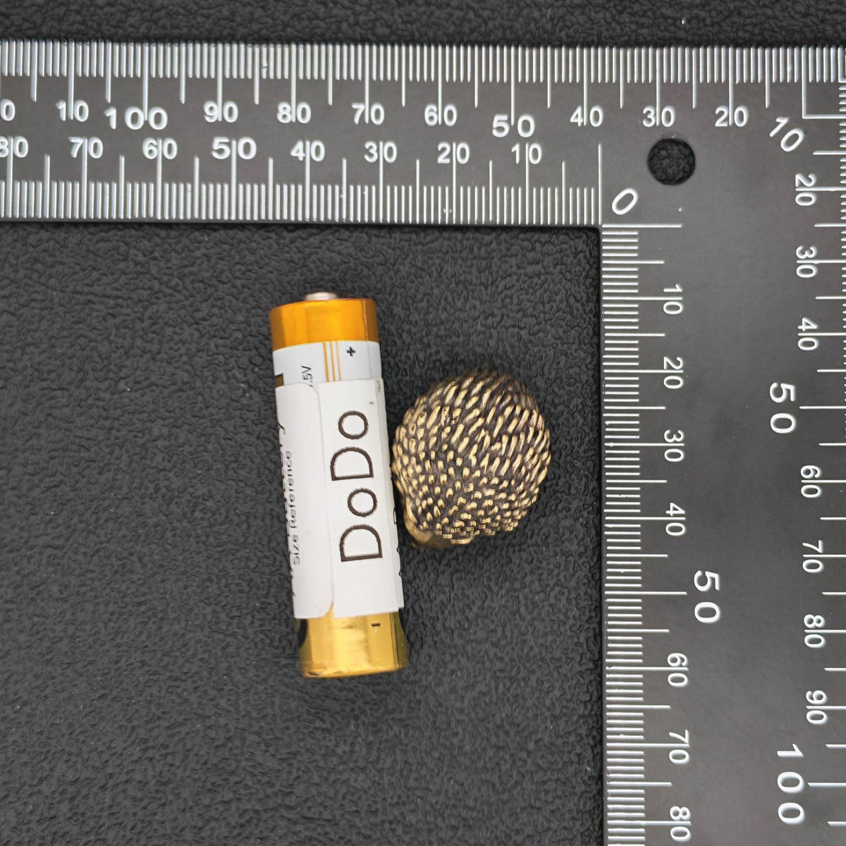 Brass Hedgehog Figurine with Flower – Miniature Collectible Desk Ornament