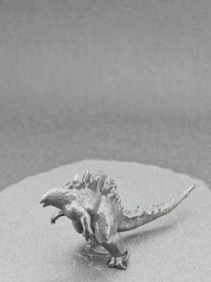 Brass Atomic Kaiju Titan Figurine — Giant Monster Desk Sculpture & Collector Miniature