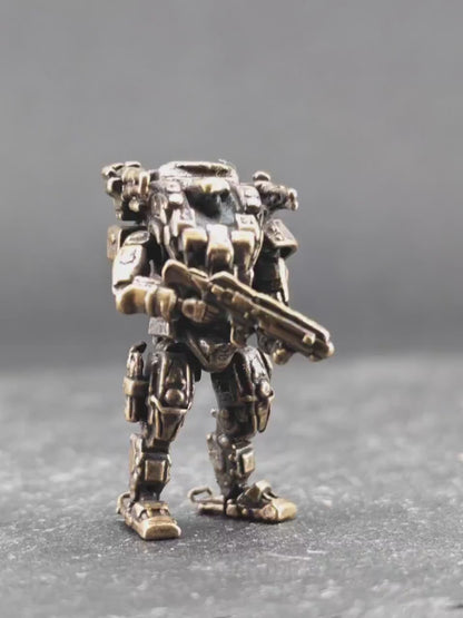Brass Apocalypse Mecha Miniature – Original Sci-Fi Diorama Collectible Figure